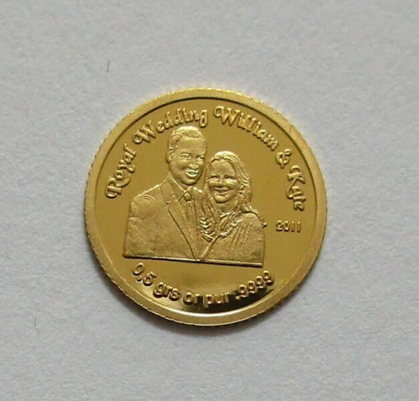 2011 - BENIN 1500 Francs in 9999 Gold (0.5g), PP - WEDDING KATE&WILLIAM