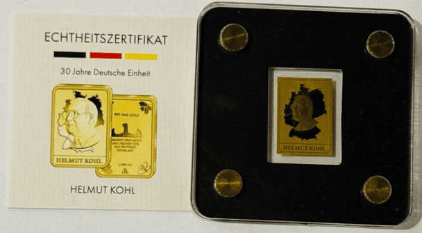 1990 - Coin | Coin Helmut Kohl Fine Gold 999/1000 | Fine Gold 999/1000