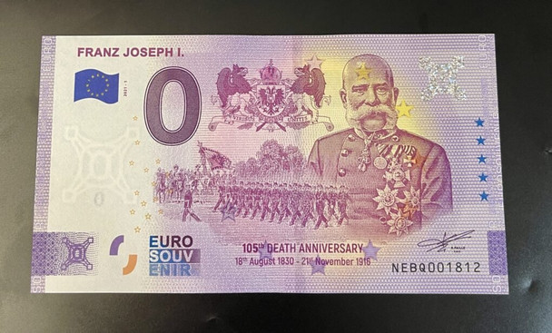 2021 - 0 euro note AUSTRIA - FRANZ JOSEPH I. Kaiser NEBQ
