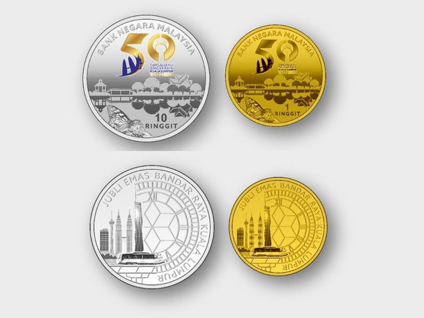 2022 - Set of 2 Proof Coin 50th Anniversary Of Kuala Lumpur KL50
