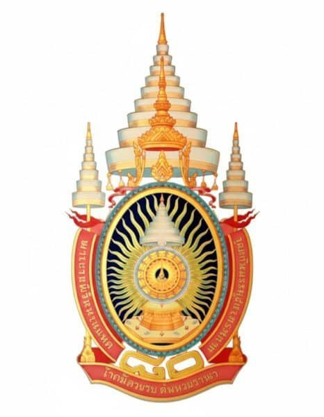 2007-Brooch, commemorative pin, emblem of the 80th Birthday Anniversary of His Majesty King Bhumibol