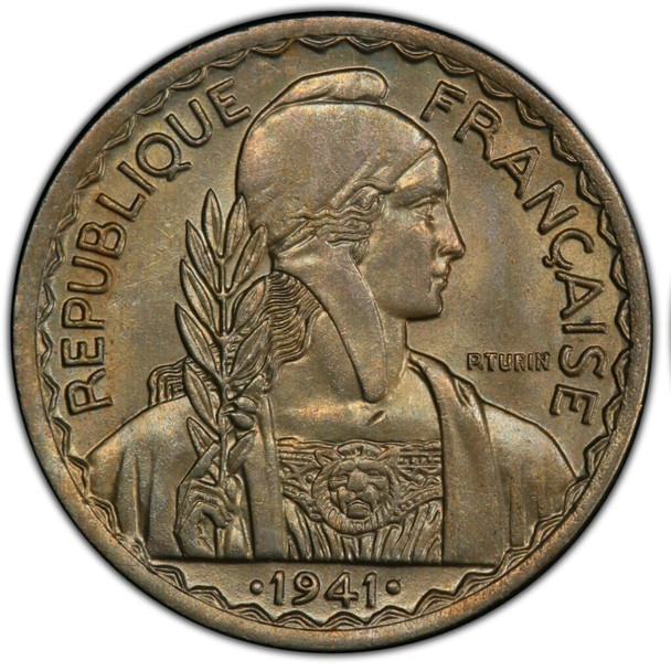 1941 - 20 cents Republique Francaise Coin
