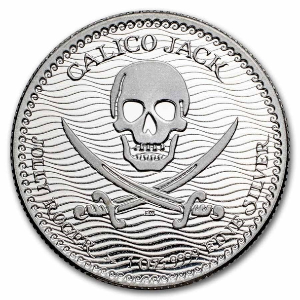 2022 Niue Jolly Roger Series Calico Jack 1oz Silver BU Coin