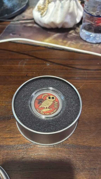 2020 - $2 Athenian Owl - Pallada - 1oz Silver Coin + Swarovski Crystal Niue physical Themed Coins New Zealand Mint