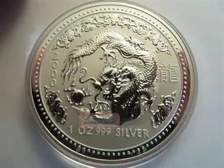 2000 1/2 Oz 999 Silver Coin - Australian Perth Mint