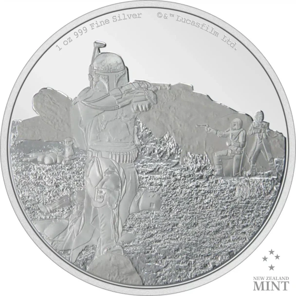 2022 The Mandalorian™ Classic – Boba Fett™ 1oz Silver Coin