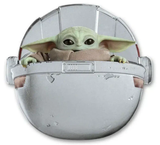 2022 Niue $2 1oz Silver Star Wars Mandalorian Grogu Pod Colorized Proof