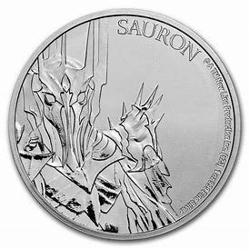 2023 1 Oz Silver $2 Niue Lord Of The Rings SAURON Coin.