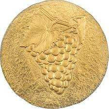 2023 Cook Islands Ancient Greece Wine Grapes Naxos 1/2g Gold Silk Finish Coin physical Gold Coins CIT