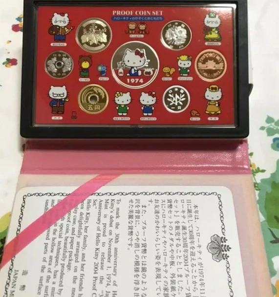2004 Japan Hello Kitty Proof 6-Coin Proof Set (1Yen to 500Yen) + Hello Kitty Limited Edition