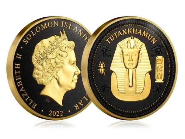 2022 Tutankhamun ancient Egypt gold mask commemorative coin gold plated