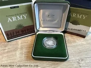 2001 Centenary of the Australian Army One Dollar Fine Silver Coin