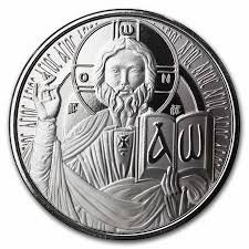 2023 - The Teacher Jesus 1 Oz Silver 999 Samoa 2 Tala ST/BU