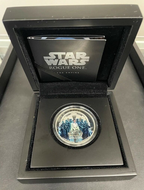 2017 Star Wars Rogue One Imperial Empire 1ozt. Silver Colored Proof Coin in OGP