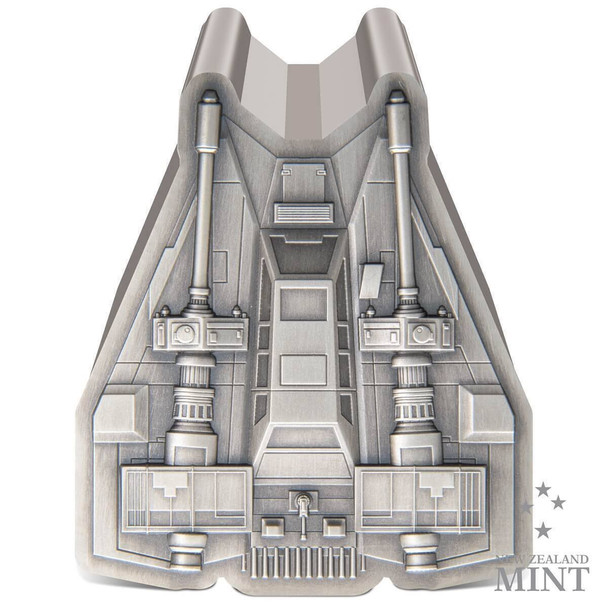 2023 Niue Star Wars Mandalorian Vehicle Snowspeeder 1oz Silver Antiqued Coin