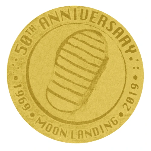 2019 - Coin | Coin 50th Moon Landing Fine Gold 999/1000 | Fine Gold 999/1000