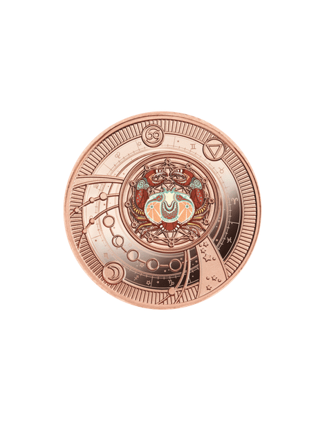 2021 - Cancer Zodiac Signs Proof Silver Coin 500 Francs CFA Cameroon