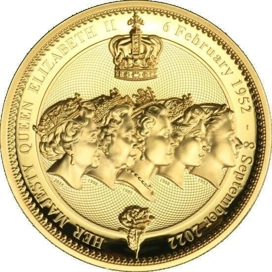 2022 NIUE Island $1 In memory of Her Majesty Queen Elizabeth Copper Proof Coin - 45 gram