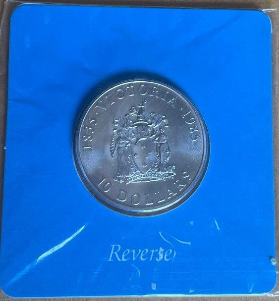 1985 Australia Victoria Silver $10 State Series Uncirculated Coin