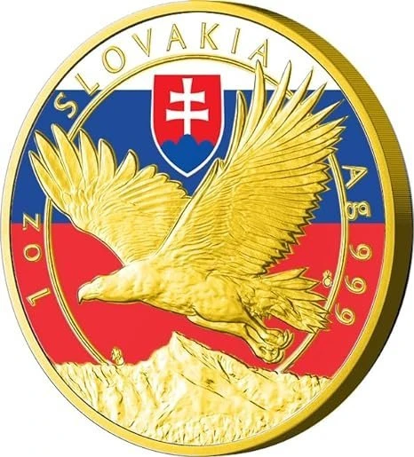 2023 - SLOVAK EAGLE Flag Beasts 1oz Silver Coin $2 Niue