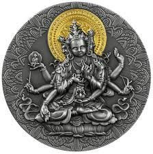 2020 - Ancient Buddha 2 oz Antique finish Silver Coin 2000 Francs CFA Cameroon