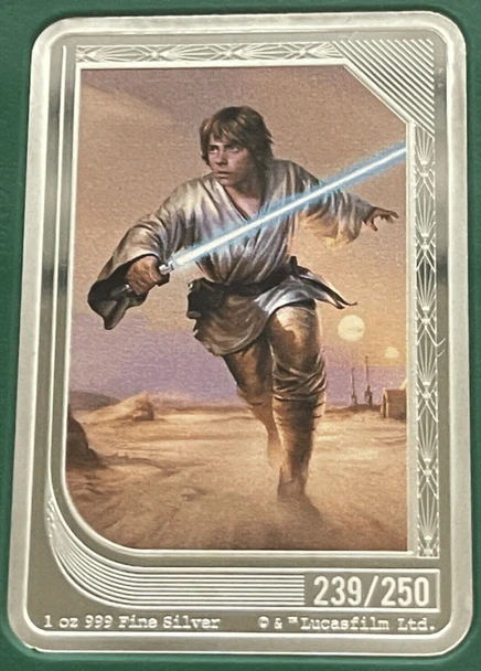2023 Niue Star Wars Mint Trading Jedi Luke Skywalker 1 oz 999 Silver 239/250