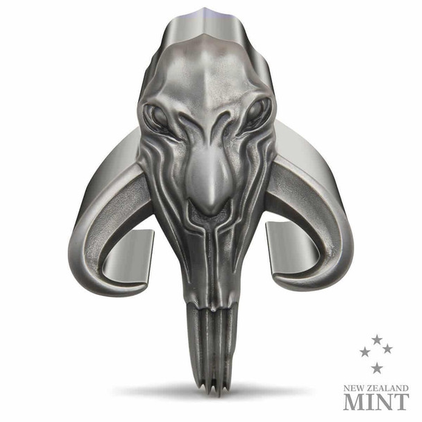 2023 Niue Star Wars Mandalorian Mythosaur 2oz Silver Antiqued Coin