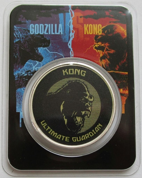 2021 - Niue 2 Dollar Godzilla vs. Kong Ultimate Guardian 1 Oz Silver
