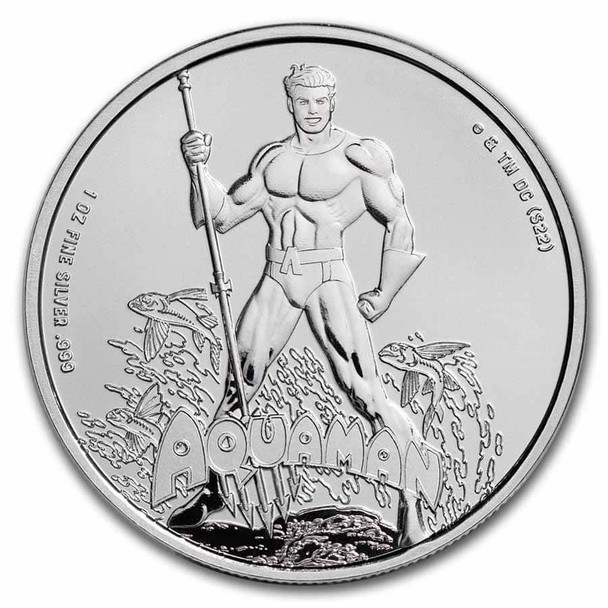 2023 - Aquaman™ 1oz Silver DC Comics™ (2) Silver Coin Samoa ST / BU