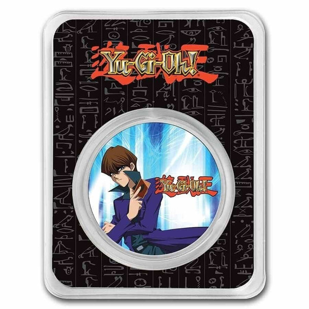 2022 Niue 1 oz Colorized Ag $2 Yu-Gi-Oh! - Seto Kaiba in TEP "imperfect"