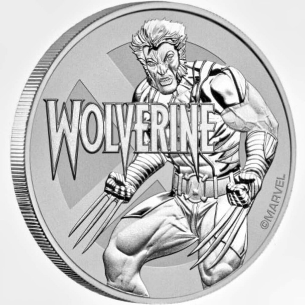 2021 Wolverine Marvel .9999 1oz Silver on Card Perth Mint Limited to 1000