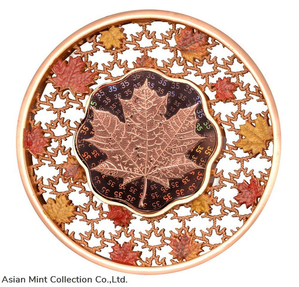 2023 Solomon Islands Filigree Maple Leaf 2oz Silver Proof-Like Coin