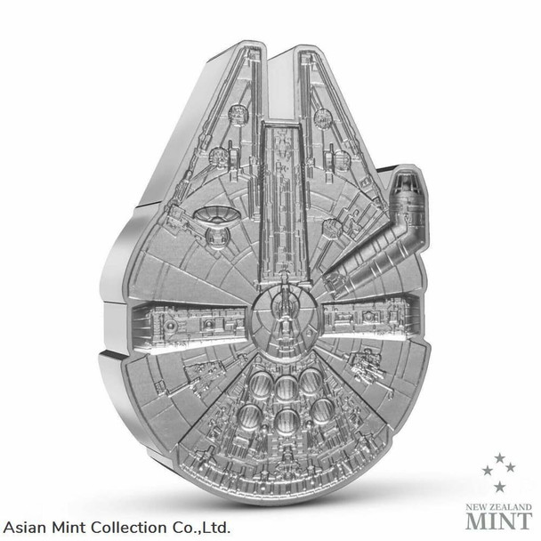 2022 Niue Star Wars Millennium Falcon Shaped 3oz Silver Coin