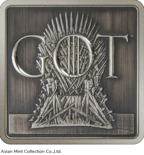 2022 Game of Thrones Iron Throne 1oz Silver Medallion