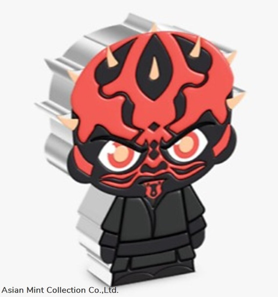 2022 Chibi Coin Darth Maul Silver Proof Niue Star Wars 1 Oz