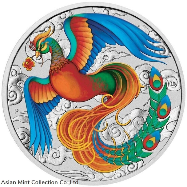 2022 Australia Chinese Myths and Legends - Phoenix 1oz Vivid Coloured Coin