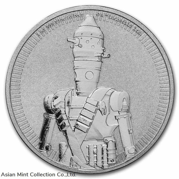 2022 - NIUE 1 OZ $2 STAR WARS - THE MANDALORIAN - IG-11 - SILVER COIN