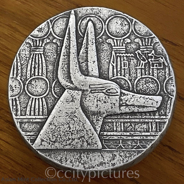 2021 5 oz 999 Silver Republic of Chad Anubis Antiqued Coin