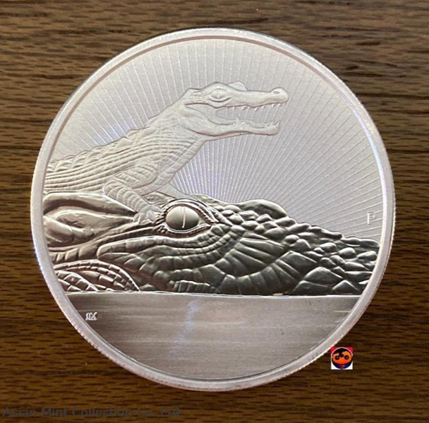 2019 SILVER 2 OZ AUSTRALIA MOTHER &amp; BABY - CROCODILE PIEDFORT COIN BU