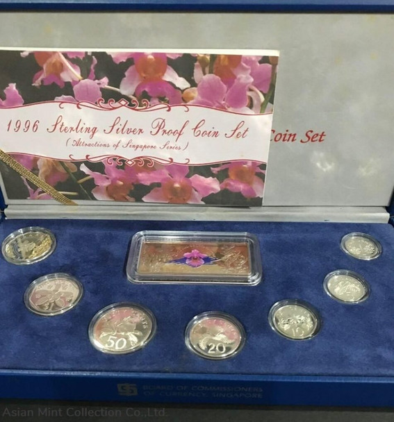 1996 Sterling Silver Proof Coin Set With Original Box And Coa