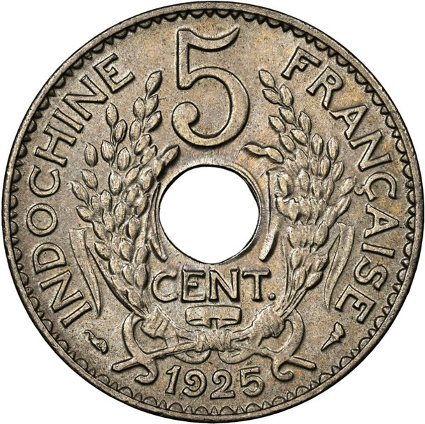 1938 - French Indochina Coin 5 Cents INDOCHINE FRANCAISE