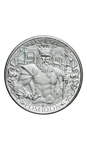 1 oz Silver Lost City of Atlantis &amp; Poseidon Ocean Emperor Coin