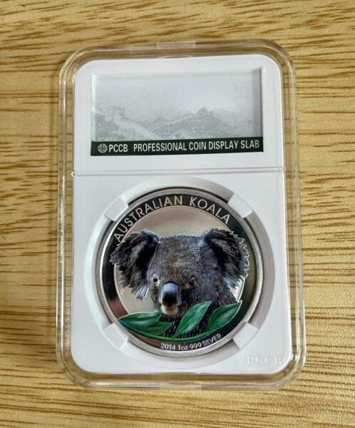2014 - Australian koala 1oz 999 silver Coloured coin