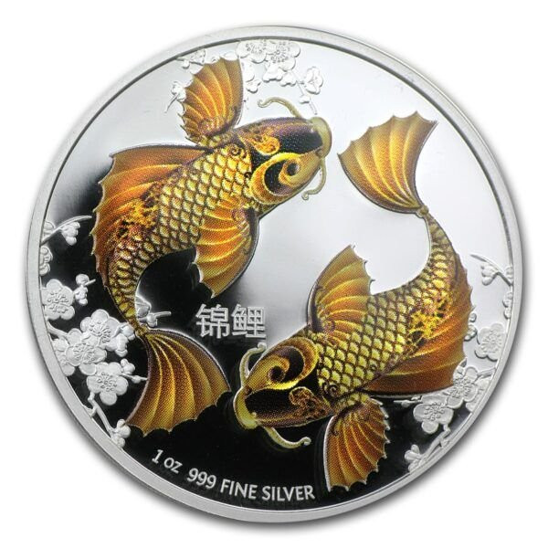 2012 Niue 1 oz Silver $2 Feng Shui Koi Fish