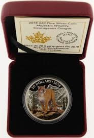 2018 Canadian $20 Majestic Wildlife: Courageous Cougar - 1 oz Fine Silver Coin