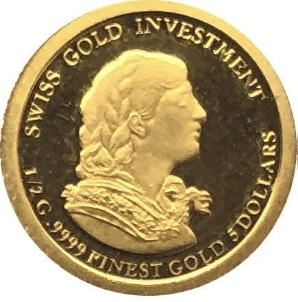 2010 NAURU - $5 IN 9999 GOLD (0.5G), PP - SWISS GOLD INVESTMENT
