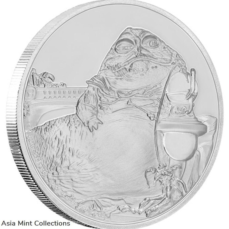 2018 - STAR WARS Classics: JABBA THE HUTT 1oz Silver Proof Coin