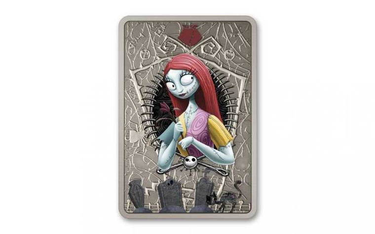 2021 Disney The nightmare Before Christmas - Sally 1oz Silver Antique Coin physical Licensed & Pop Culture New Zealand Mint