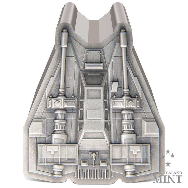 2023 Niue Star Wars Mandalorian Vehicle Snowspeeder 1oz Silver Antiqued Coin physical Licensed & Pop Culture New Zealand Mint