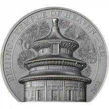 2023 Cook Islands Beijing Temple of Heaven 2oz Silver Antiqued Coin physical Themes & Pop Culture CIT